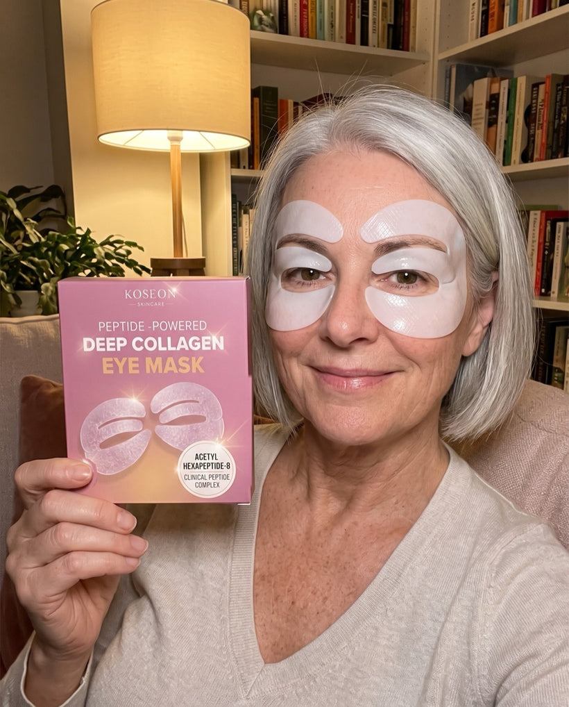 Karen at home after using the Koseon eye mask