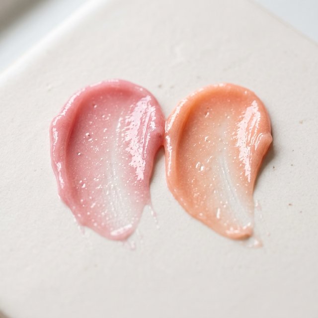 Pink and peach balm swatch