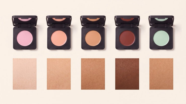 The five shades on five skin tones