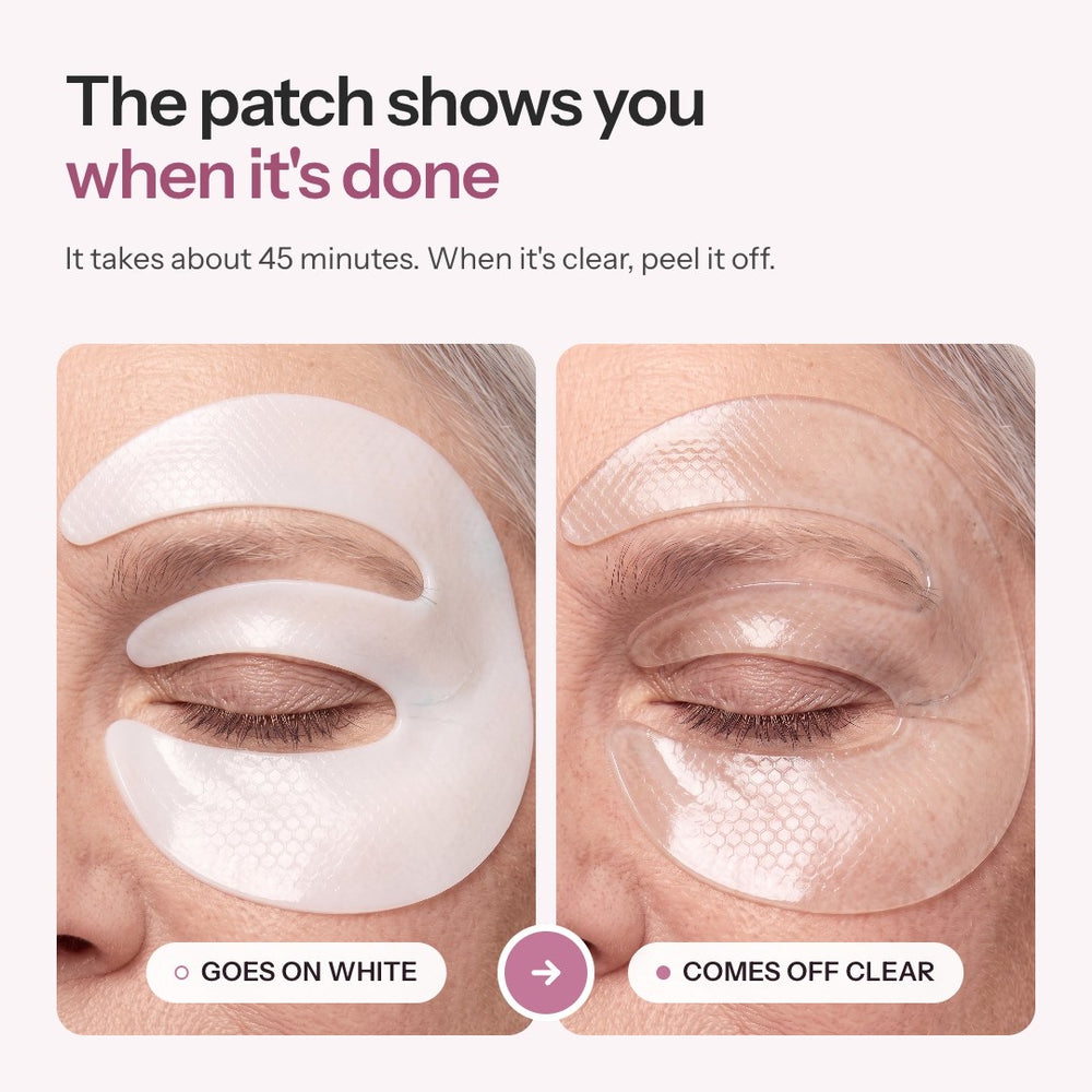 The patch shows you when it's done: white when it goes on, clear when it comes off
