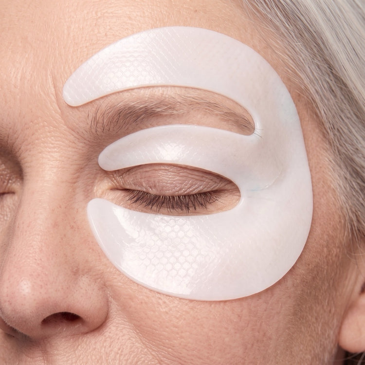 The mask on one eye, bright white